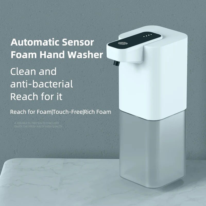 Automatic Soap Dispenser Infrared Sensing Foam Hand Sanitizer USB Rechargeable Foaming Hand Soap Dispenser for Home Bathrooms