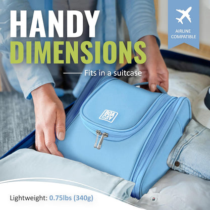 Hanging Travel Toiletry Bag for Women and Men, Makeup Bag, Bathroom & Shower Organizer Kit for Accessories, Cosmetics, Travel Essentials